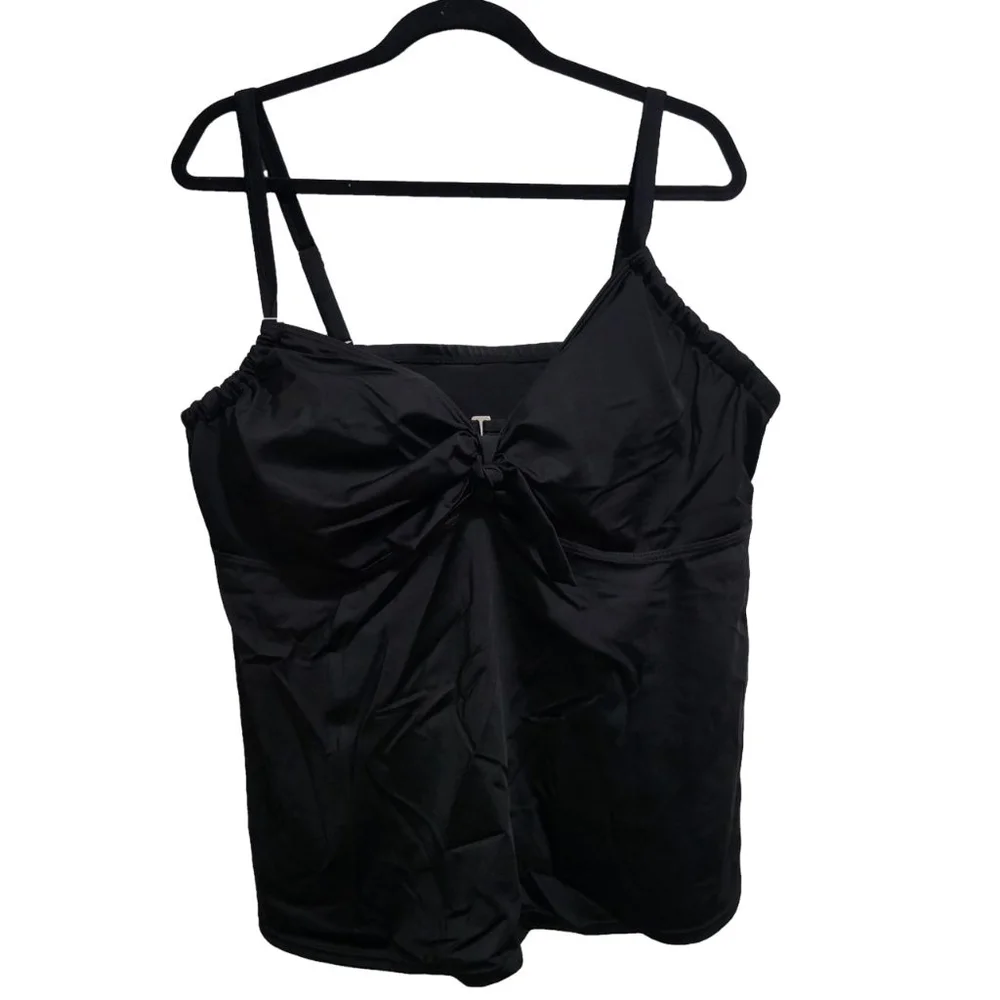 Swimsuit for All Tankini Top, Size‎ 22D, Black
